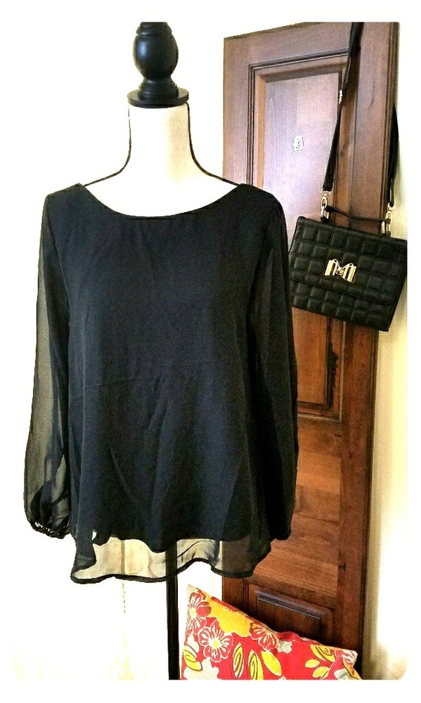 Black Low Back Top